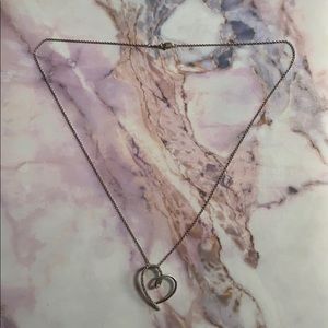 925 Sterling Silver and Diamond Heart necklace